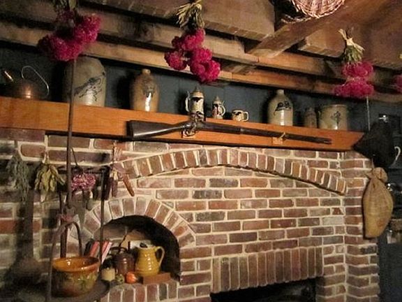 Kitchen with Fireplace