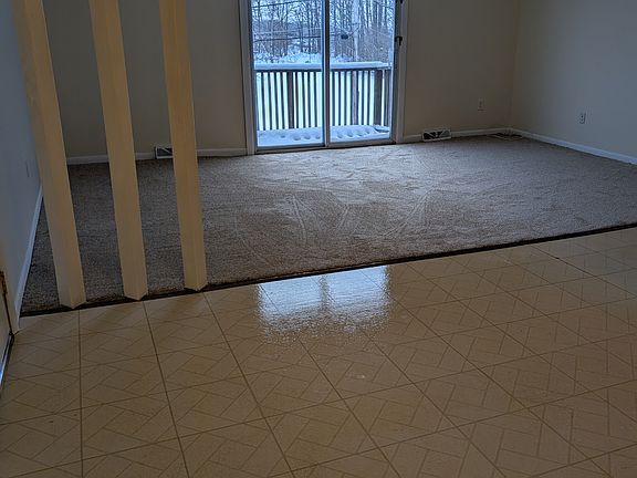 Open kitchen into living room