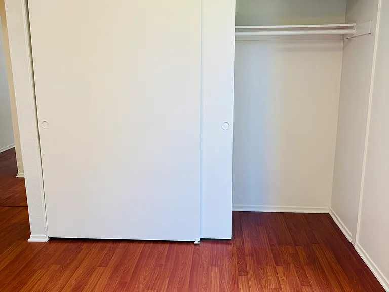 Closet space inside bedroom
