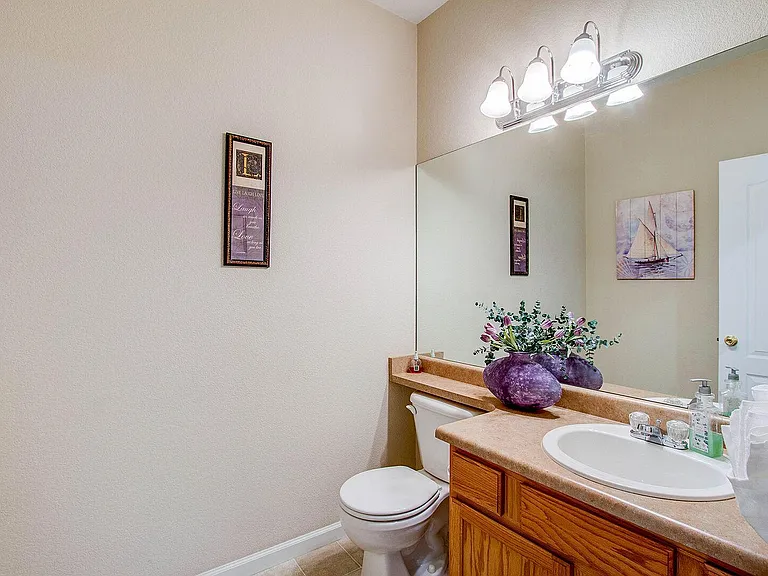 Shared half bathroom