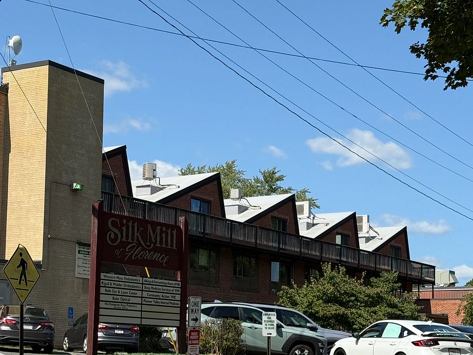 Residential section of the Silk Mill condo complex.