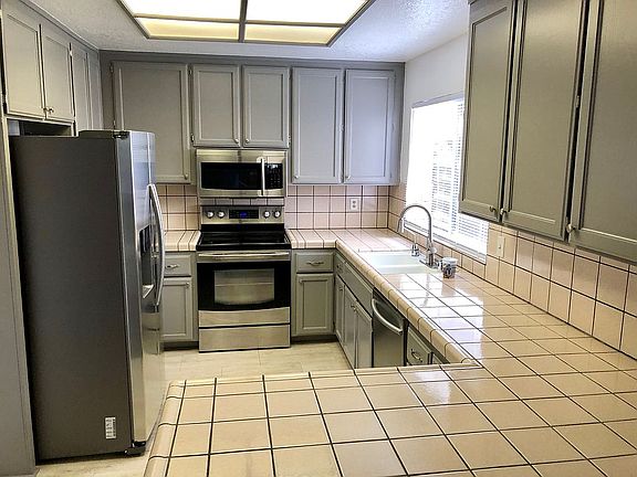 kitchen with fridge