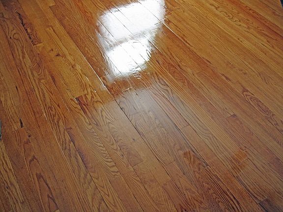 Original refinished red oak hardwood floors
