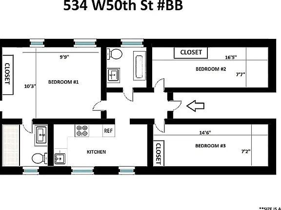 2nd image of 534 W 50th St #Bb