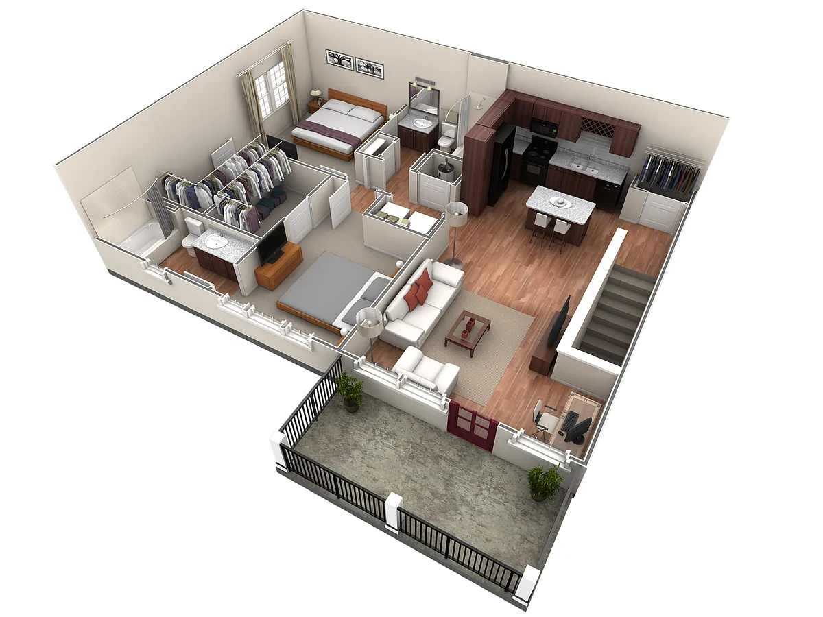 Floor plan 2 BR Designer Overlook