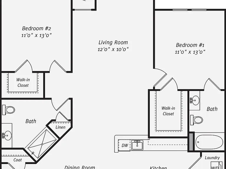 Rutherford Station - B4BR - 2 Beds - 2 Baths - 1209 Sq. ft.