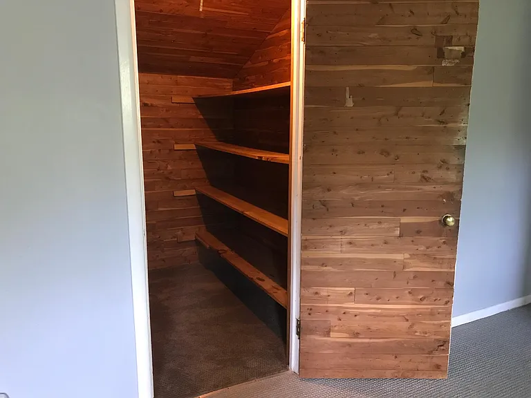 Walk-in cedar closet