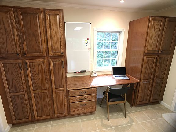 Kitchen storage/desk wall