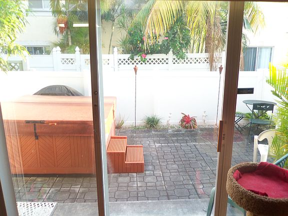 View to outside HOT TUB , grill okay!