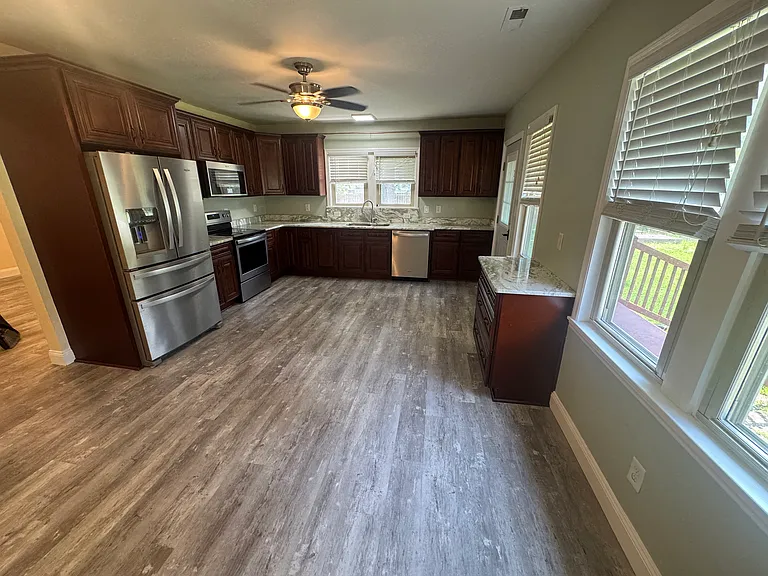 Kitchen _ Updated kitchen with stainless-steel appliances and dishwasher