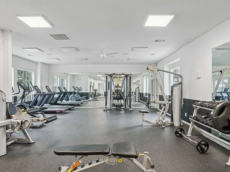 Stay fit with our fully equipped, modern fitness center at Oak Forest in Lewisville