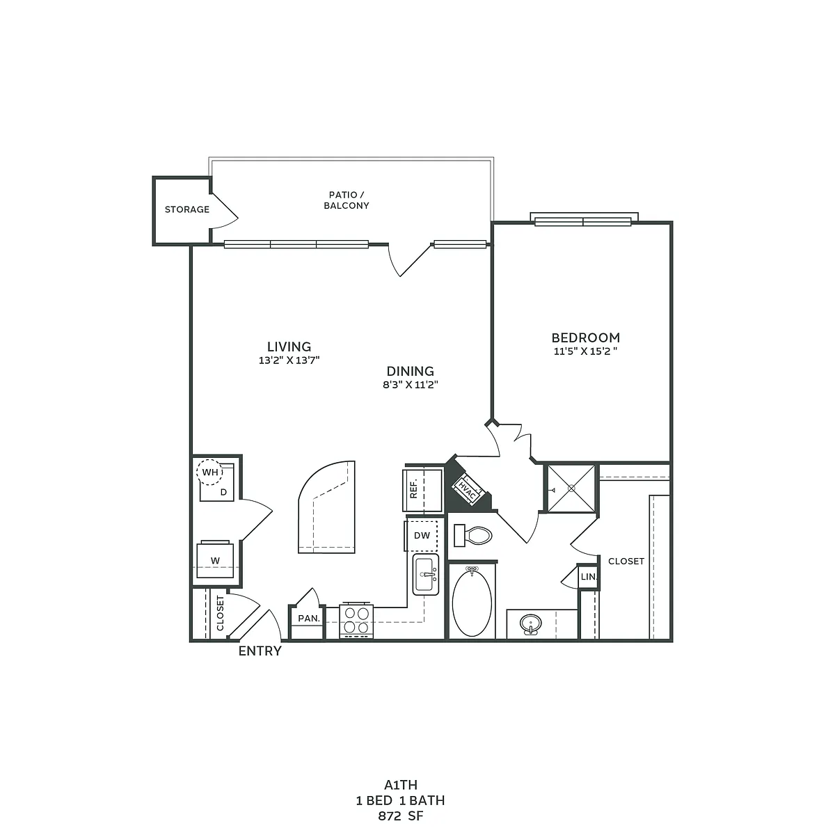 Floor plan A1 Townhome Classic