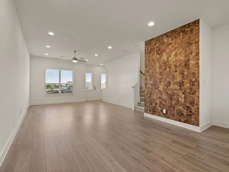 View from dining area with lots of beautiful natural light!