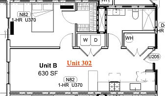 Floor plan One Bedrom- B5