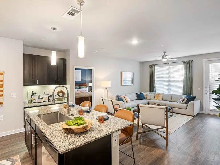 Freedman Model Kitchen and Living Area