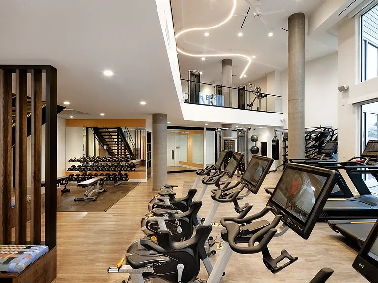 Fitness center with strength and cardio equipment