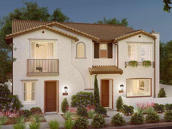 Spanish Duplex Exterior Style Rendering