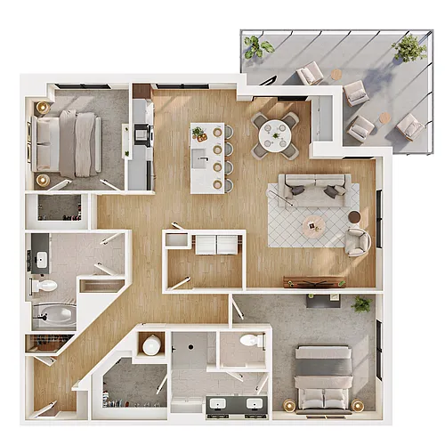 Floor plan B7 Upgraded