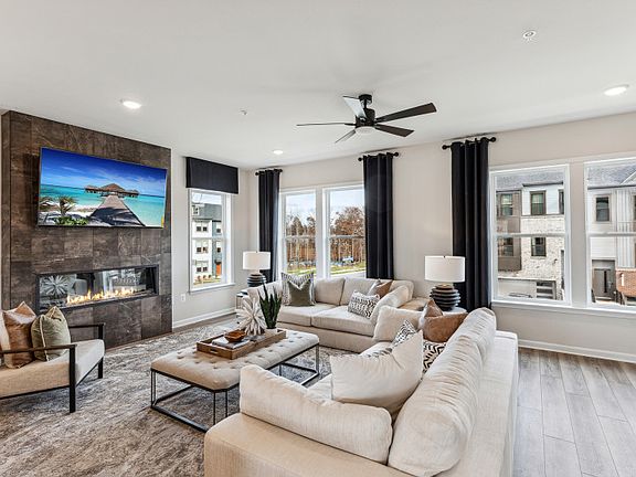 Modern Fireplace in the Gathering Room