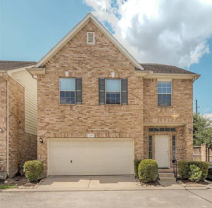 Single family home with 4 bdrs, 3 1/2 baths with 2 car garage; guest parking within gated complex; deck with small grass area; gated community; private end location;