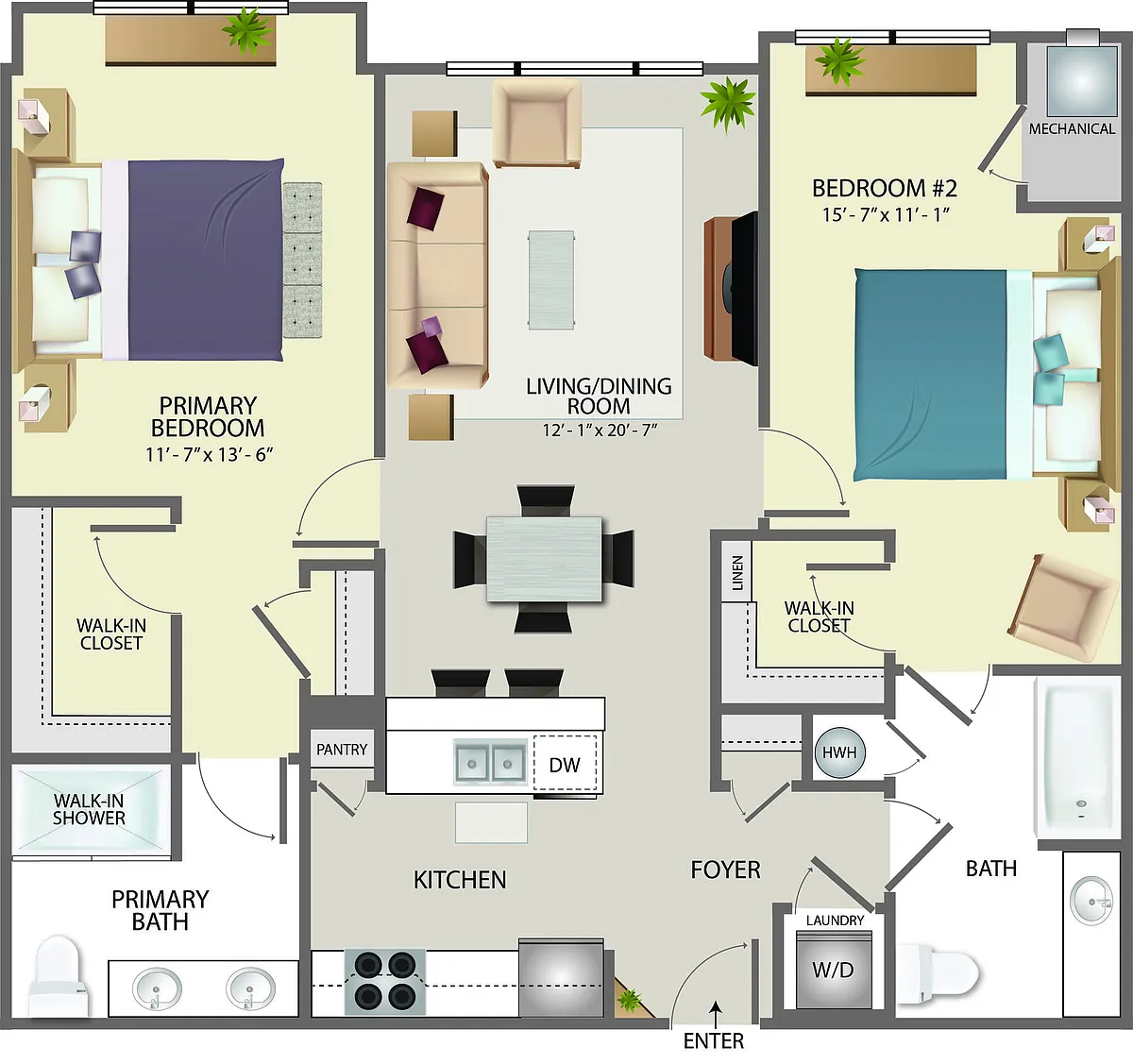 Floor plan 2D-X-Bay