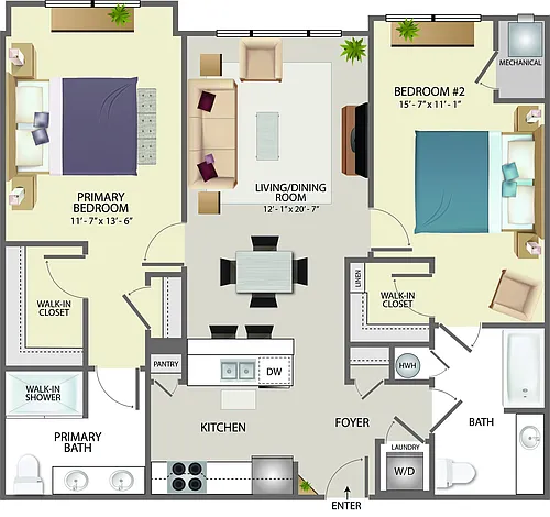 Floor plan 2D-X-Bay