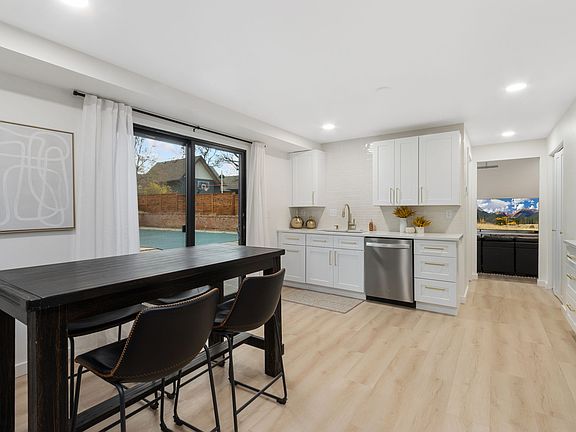 Kitchen opens to pool area
