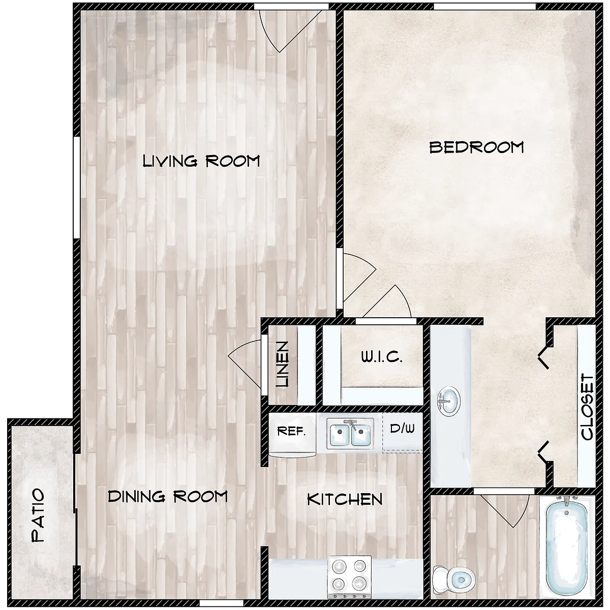 Floor plan One Bedroom
