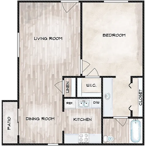Floor plan One Bedroom