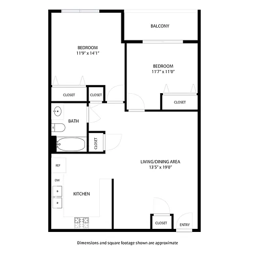 Floor plan Two Bedroom