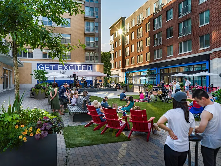 Community events at Founders Row in Falls Church, VA.