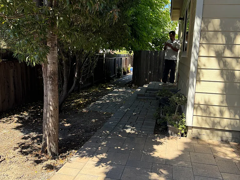 Private walkway to street