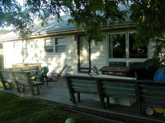 wood deck patio in rear