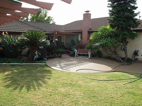 Private Rear Yard with Koi Pond