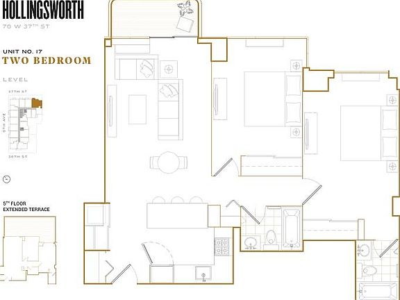 2nd image of 70 W 37th St APT 1517