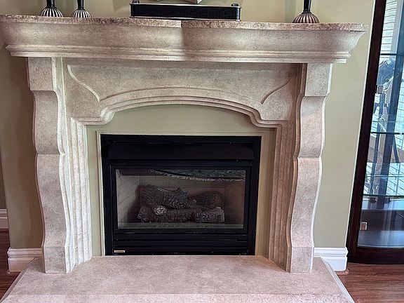 Gas fireplace in living room