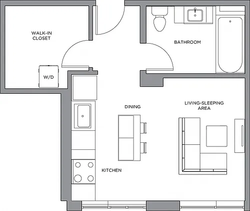 Floor plan Studio-490