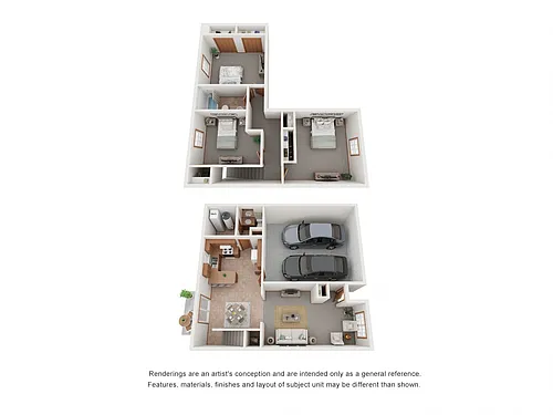 Floor plan 3 Bed | 1.5 Bath 2-Story