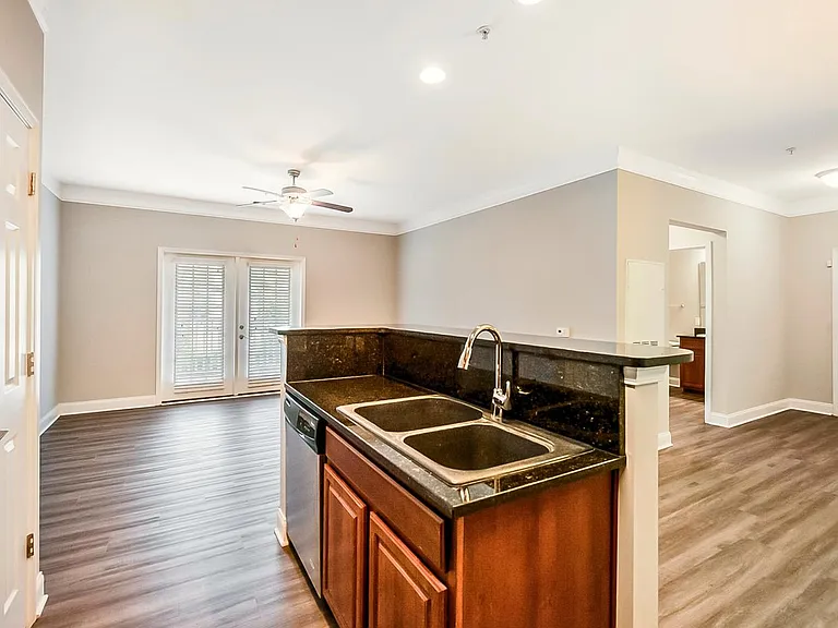 One Bedroom Kitchen at Alcove Garner Apartments