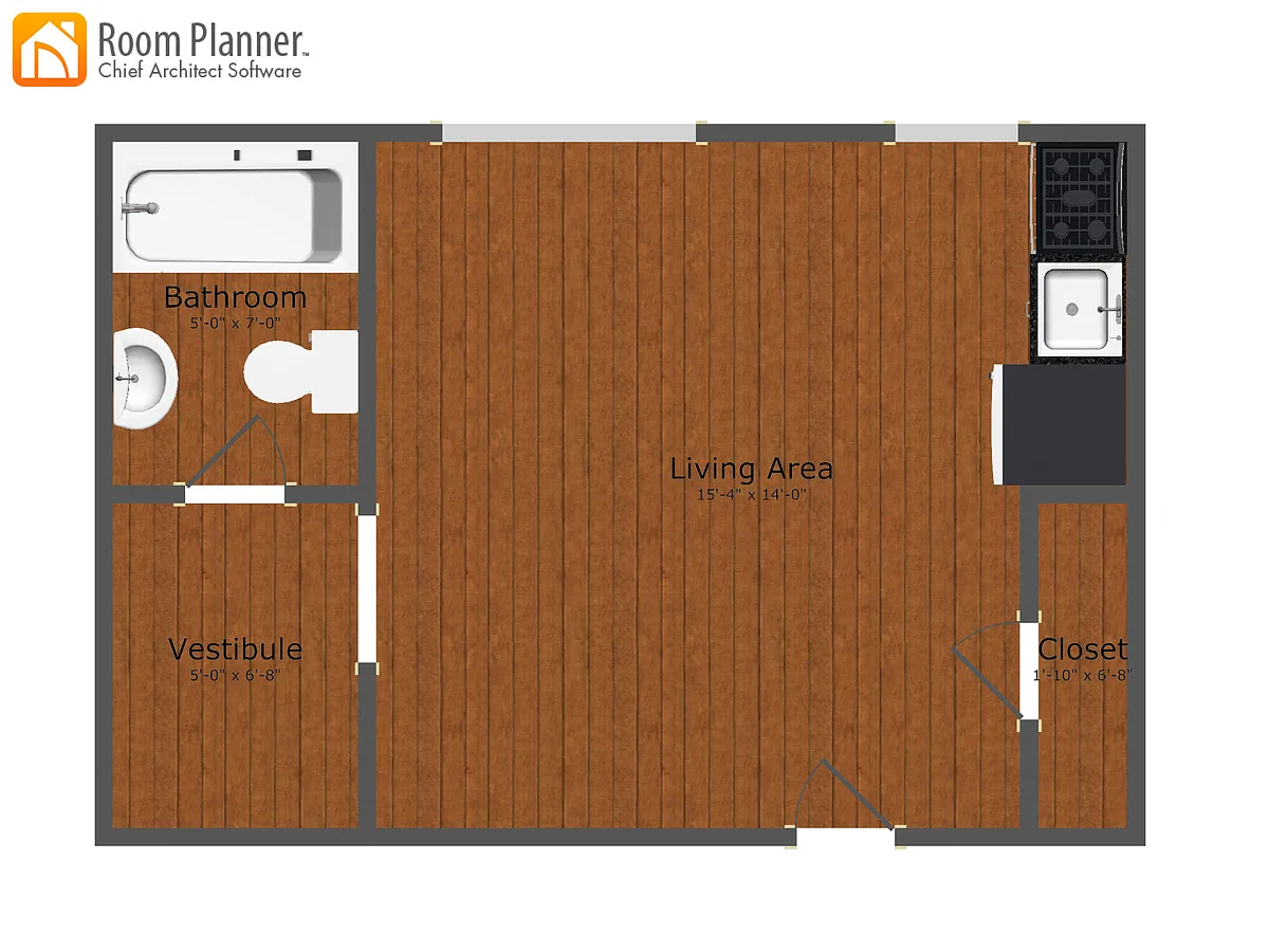 Floor plan Standard Studio