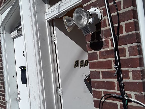 security light front of buildimg