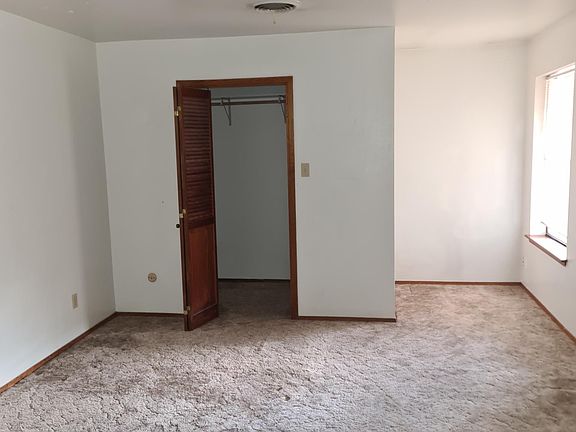 Master bed room with closet.