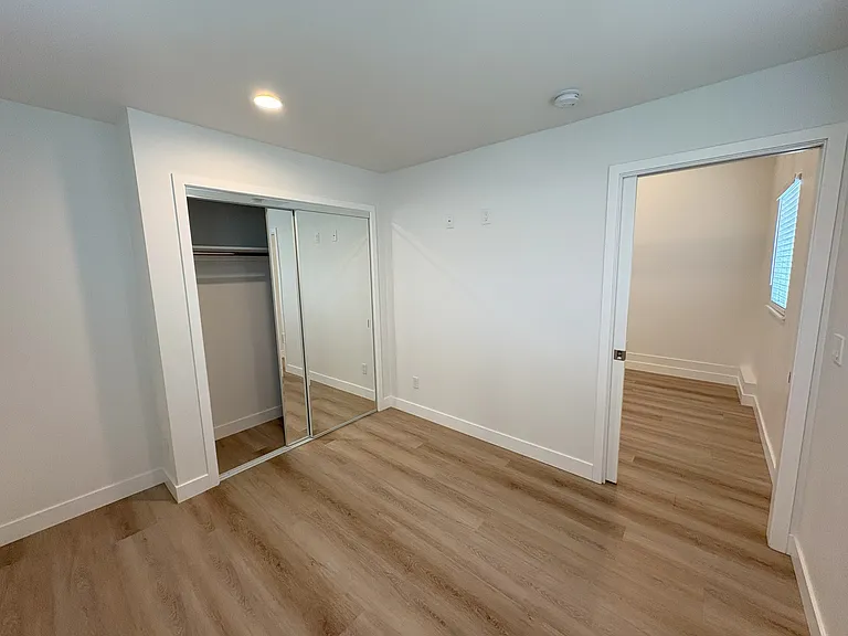 Bedroom and closet. Door faces living room.