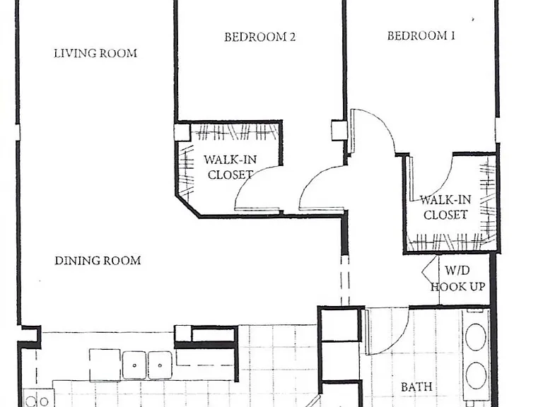 Floor Plan - 1,158 sq of living space