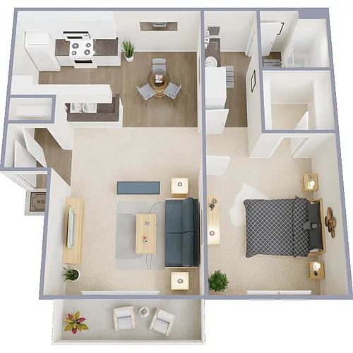 Floor plan Park City - 1 Bed 1 Bath