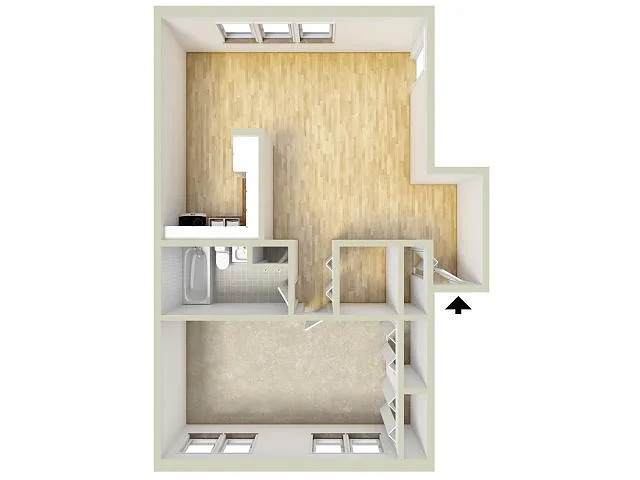 Floor plan One Bedroom