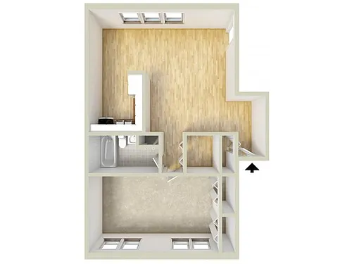 Floor plan One Bedroom