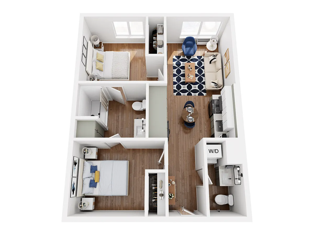 Floor plan 1x1 + Den