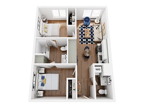 Floor plan 1x1 + Den