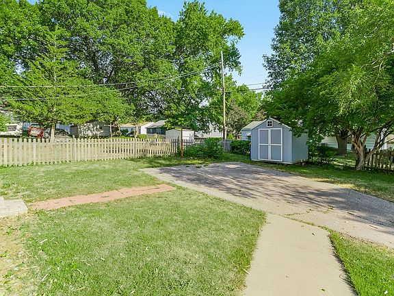 Driveway and storage shed